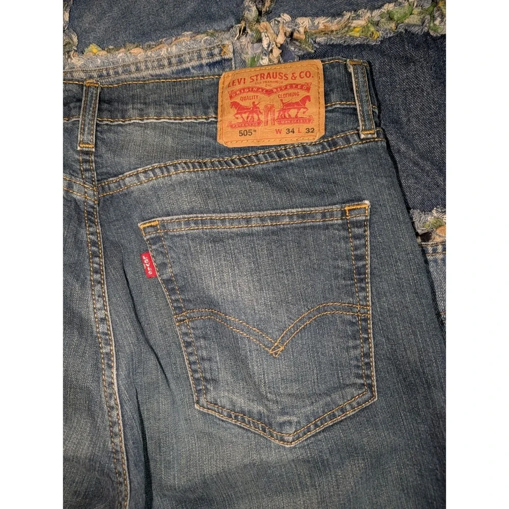 Levi's 505 Men's Regular Fit Jeans Size 34x32 Medium Wash‎